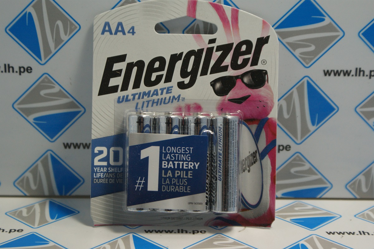 L91-4AA          Pilas Lithium 1.5V, PACK 4, AA, Energizer Ultimate